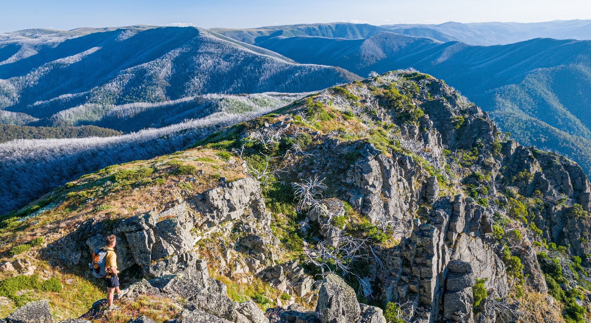 Nearing the summit of Mount Bogong. Image: Getty