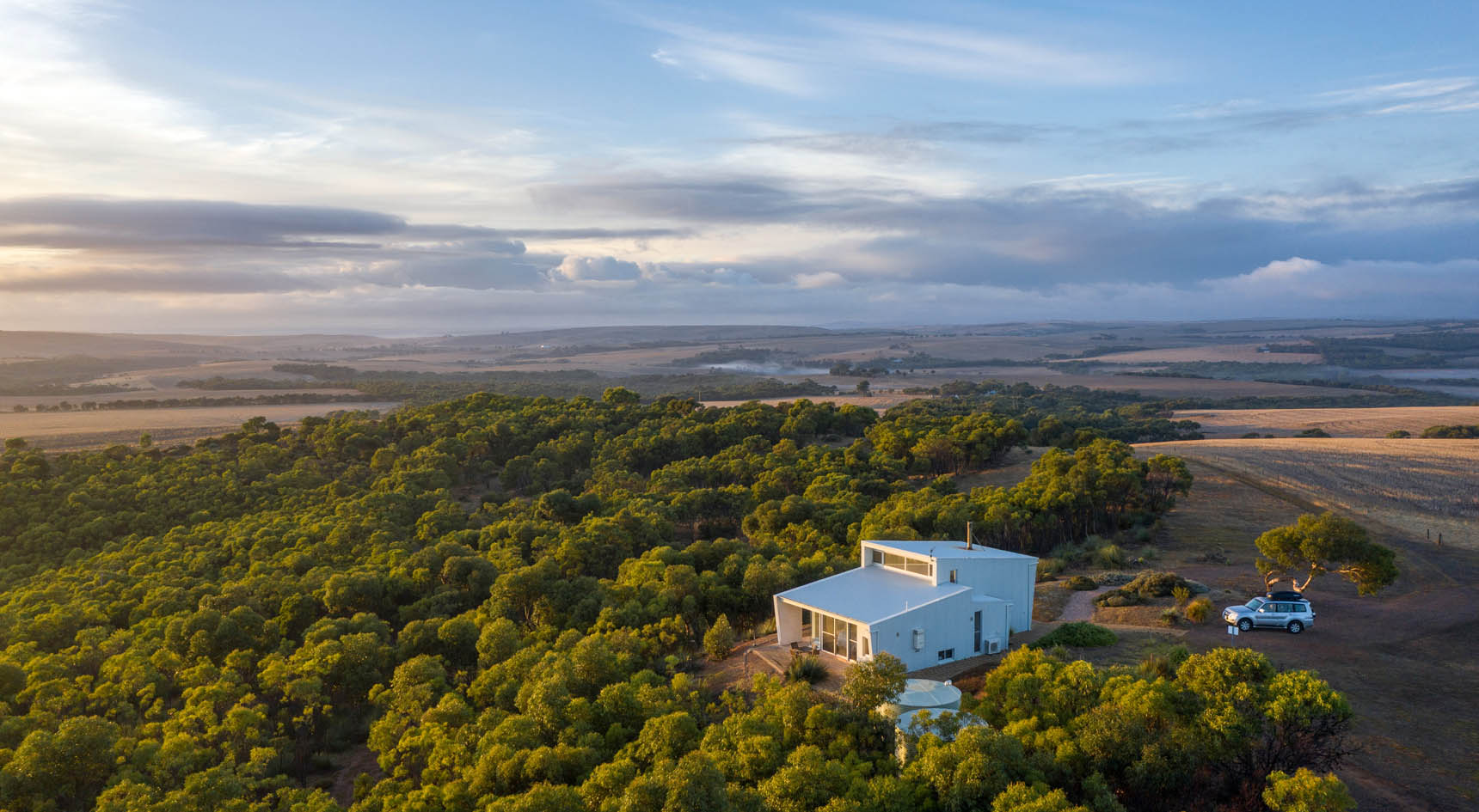 view from a drone of Tanonga Eco Luxury Lodges