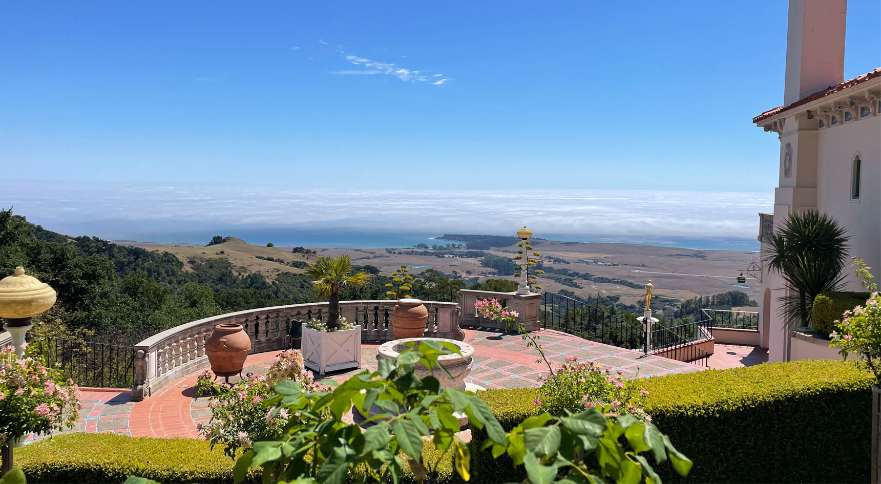 The ocean view from Hearst Castle.