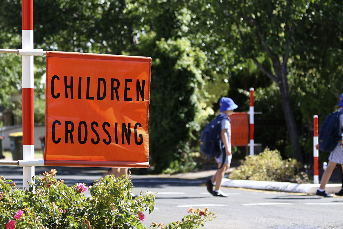 children crossing