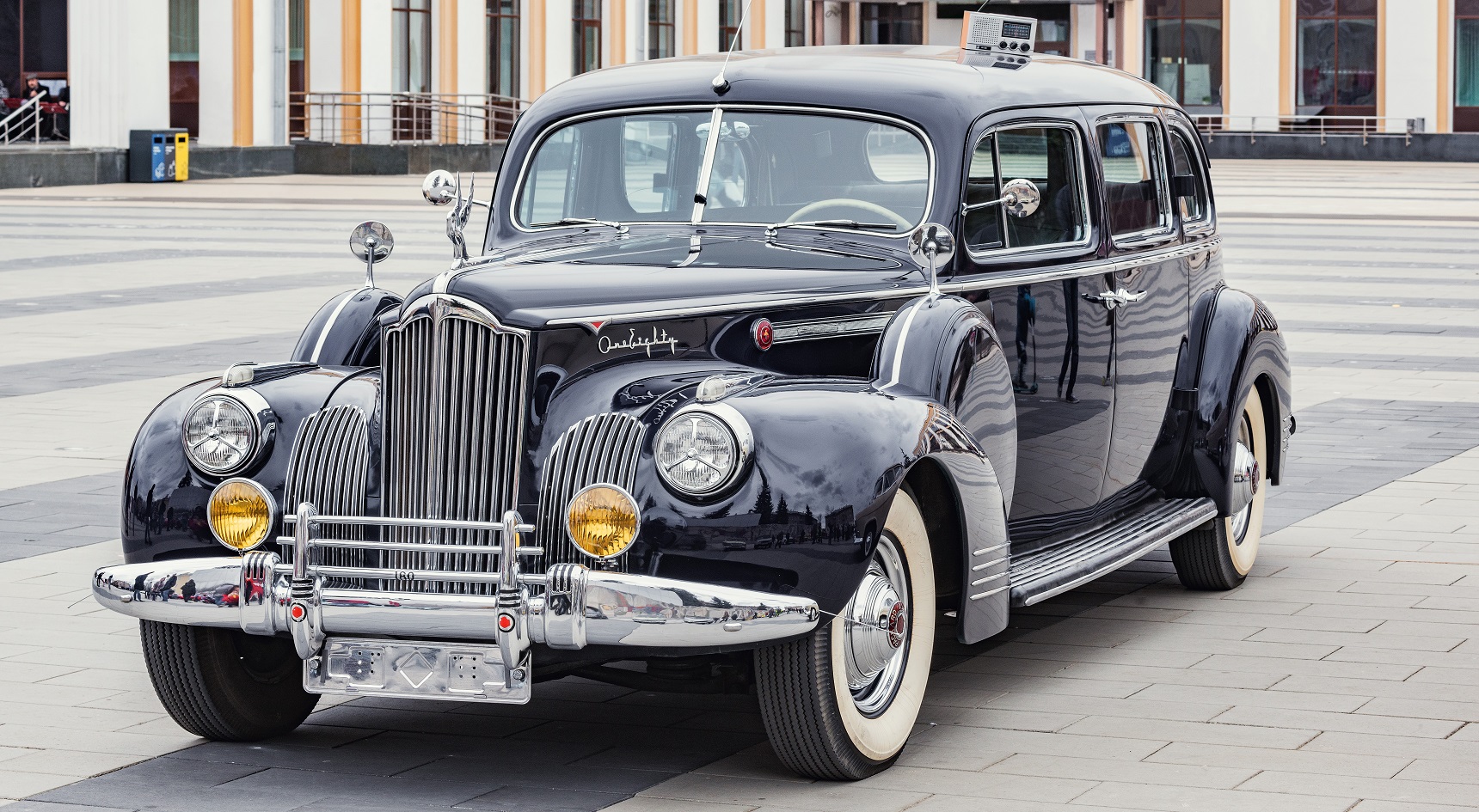 A Packard 180 on display in Russia.