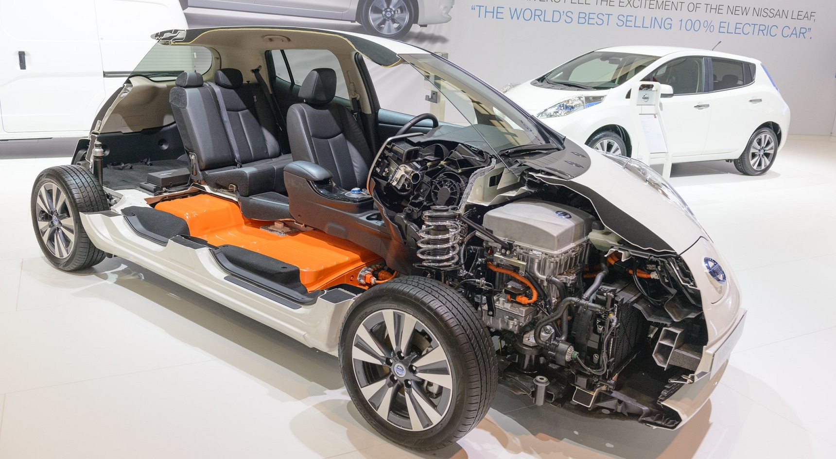 The Nissan Leaf uses repurposed clothes as sound insulation 