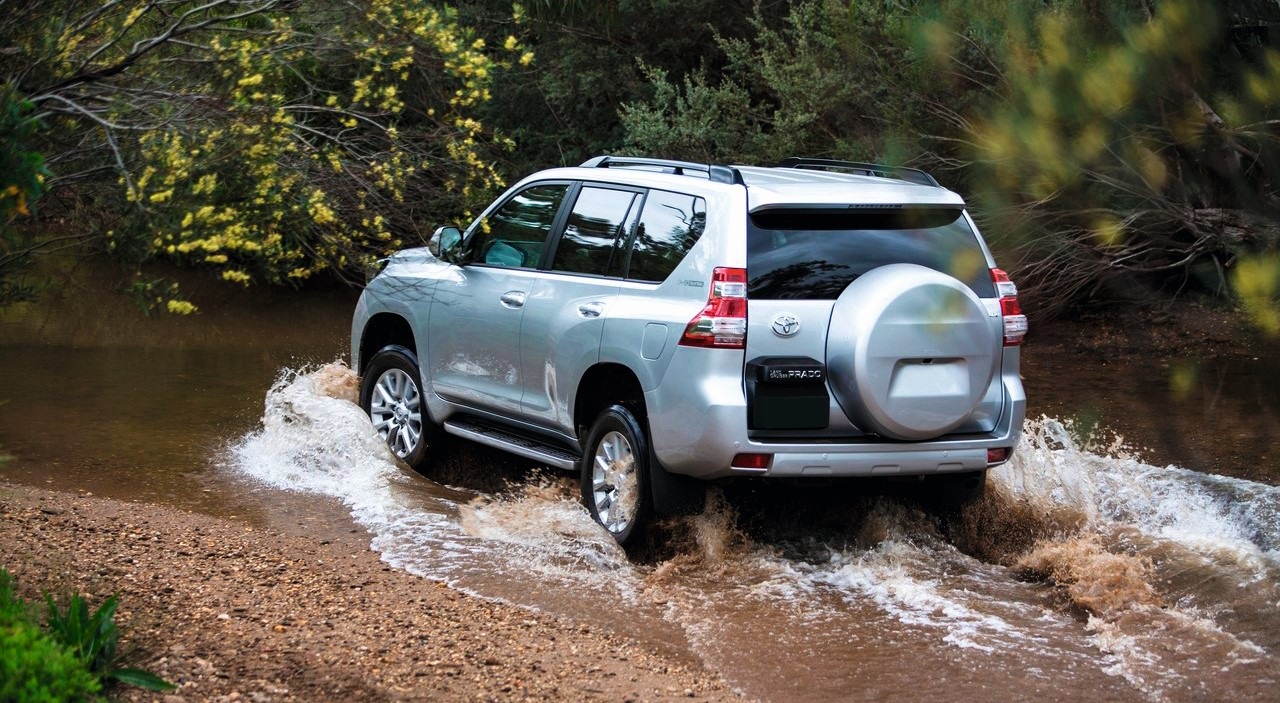 The Pajero, Prado and Patrol are equally competent off road with their locking differentials. Image: Australian Car Reviews.