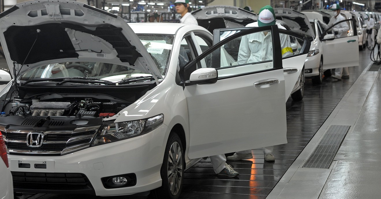 Honda Citys on the production line. Image: Getty