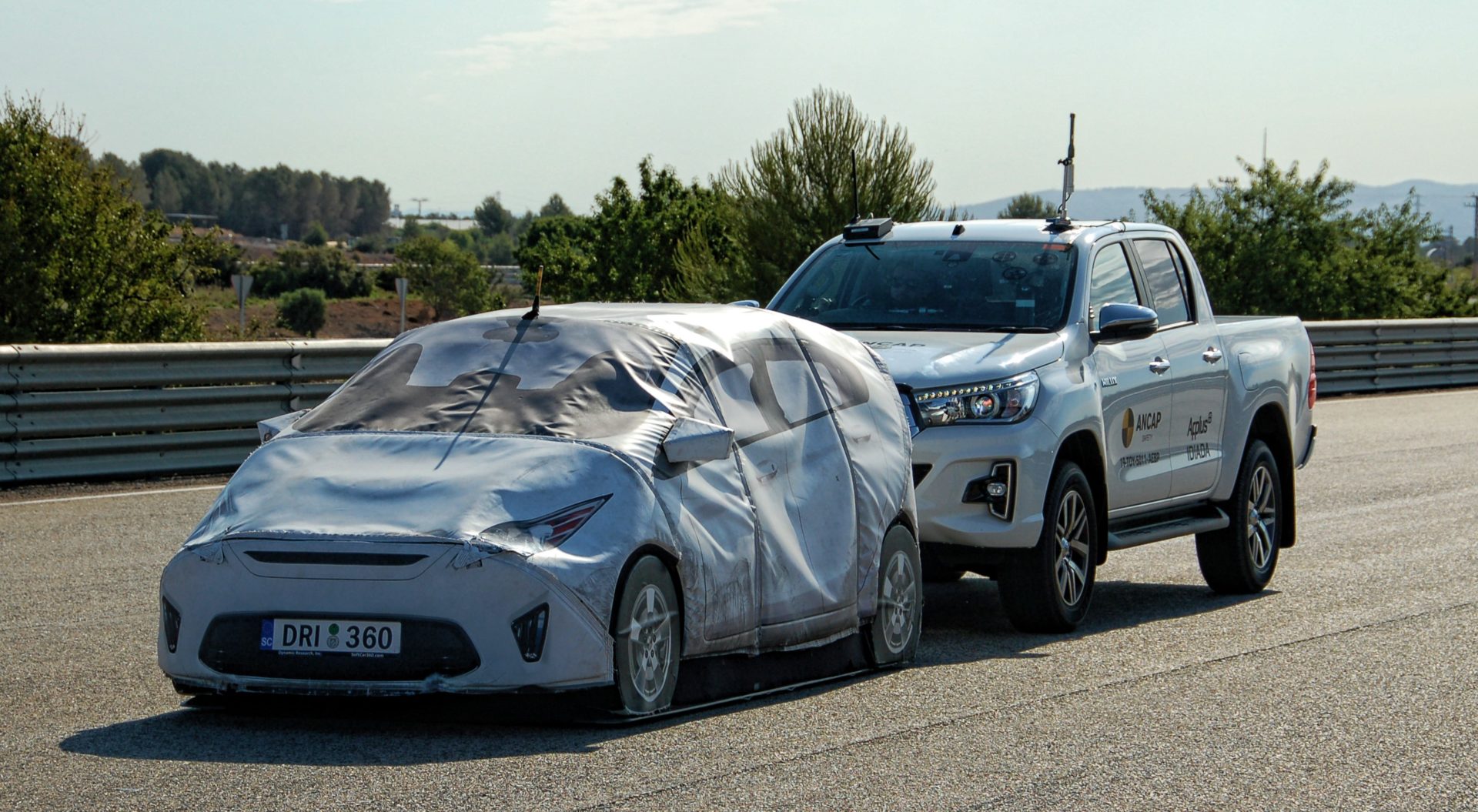 ANCAP Toyota Hilux car to car crash test. Image: ANCAP