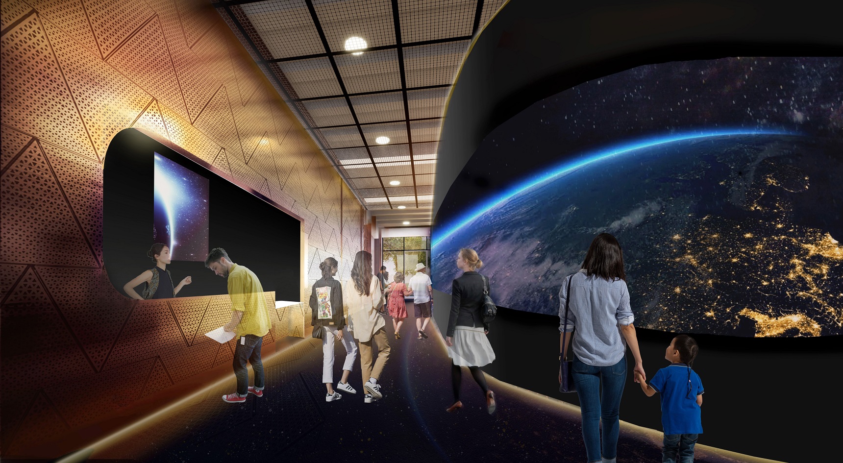 An artist's impression of the Space Discovery Centre. Image: Australian Space Agency