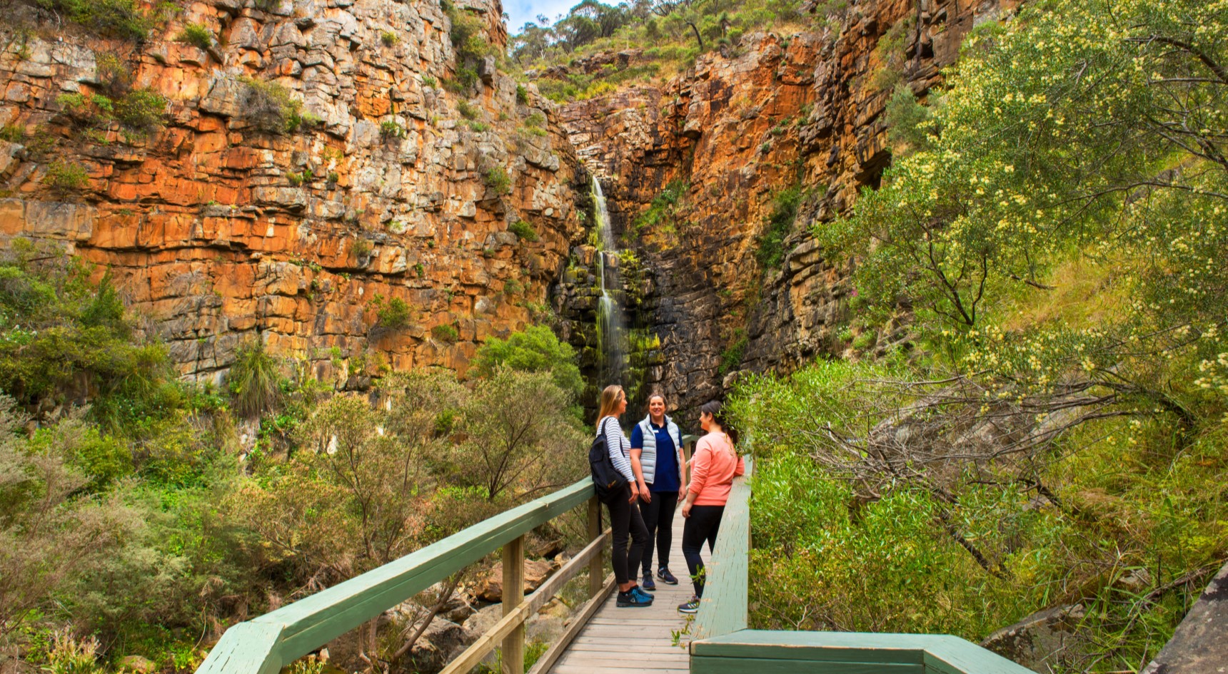 Morialta Conservation Park has a number of walking trails and picnic spots. Image: SATC/Adam Bruzzone