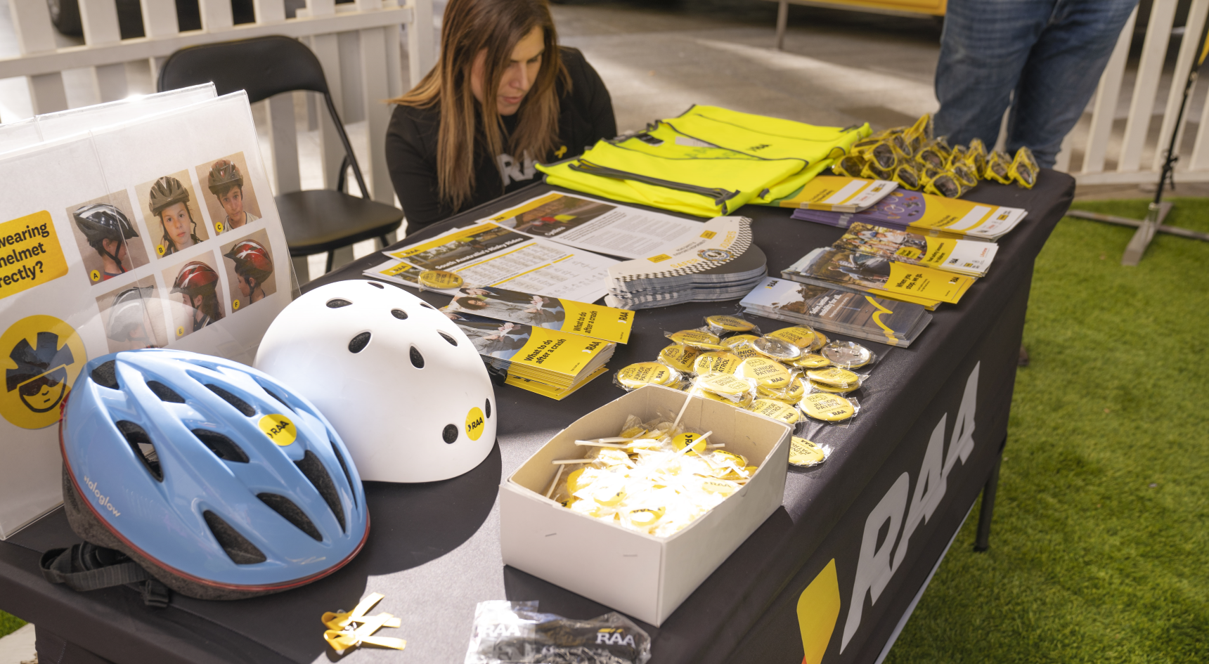 RAA's Rundle Mall presence for National Road Safety Week, in conjunction with the Department for Infrastructure and Transport. Image: RAA/Patrycja Whipp