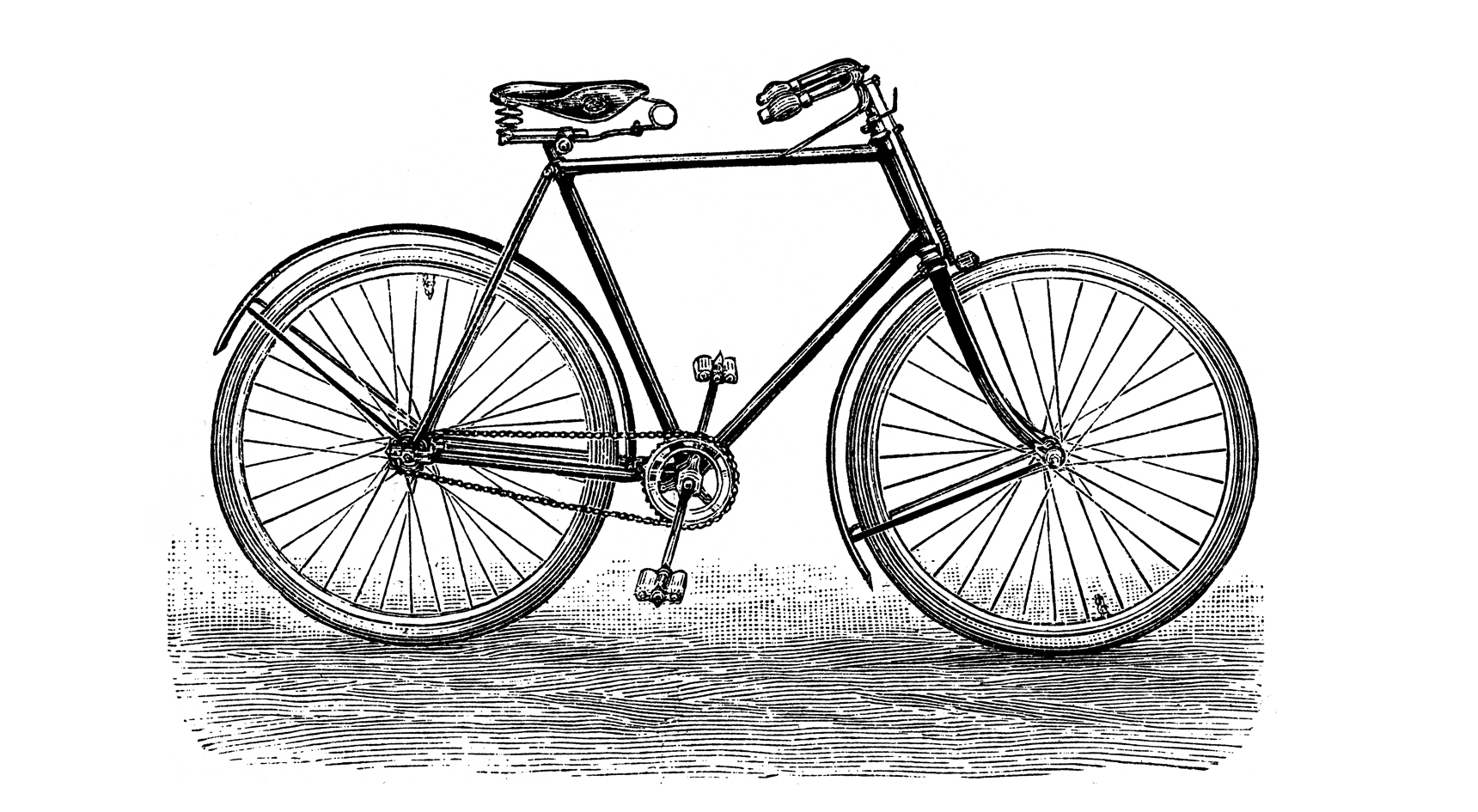 A illustration of a Rover safety bicycle