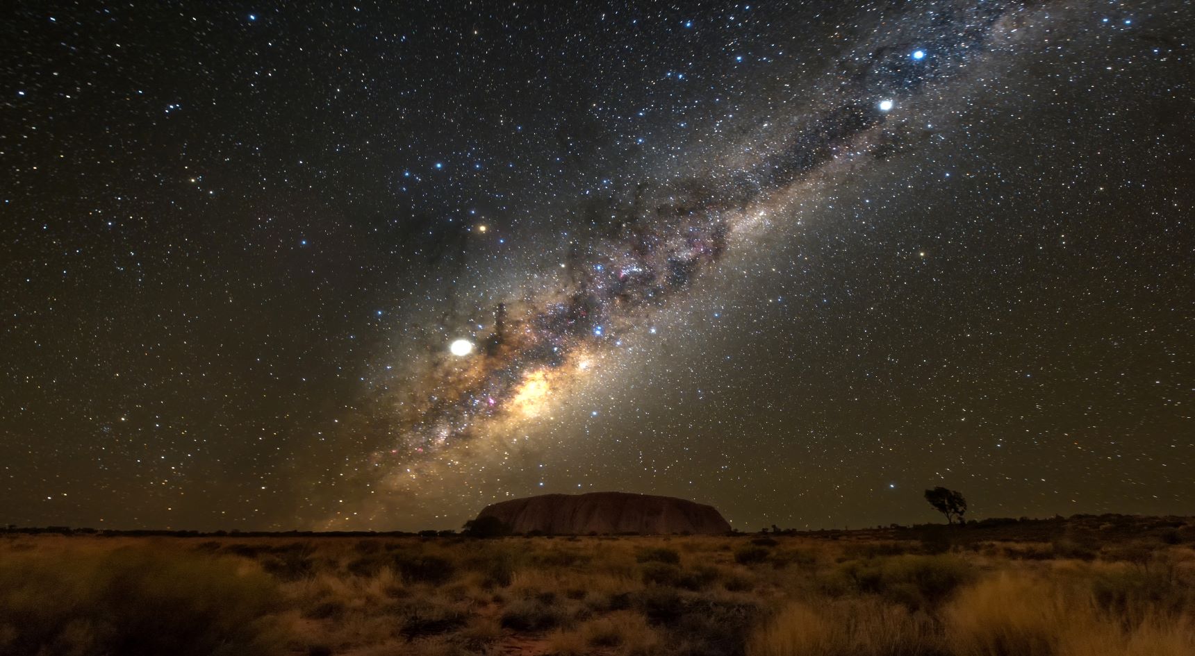 The night sky over Uluru