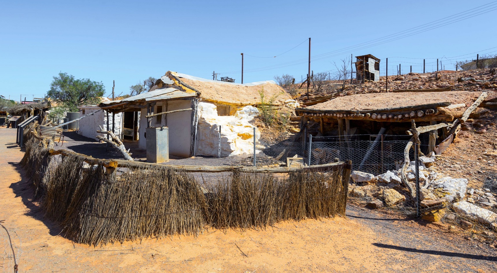 Historical miner's cottage in the opal mining town of Andamooka, South Australia, Australia