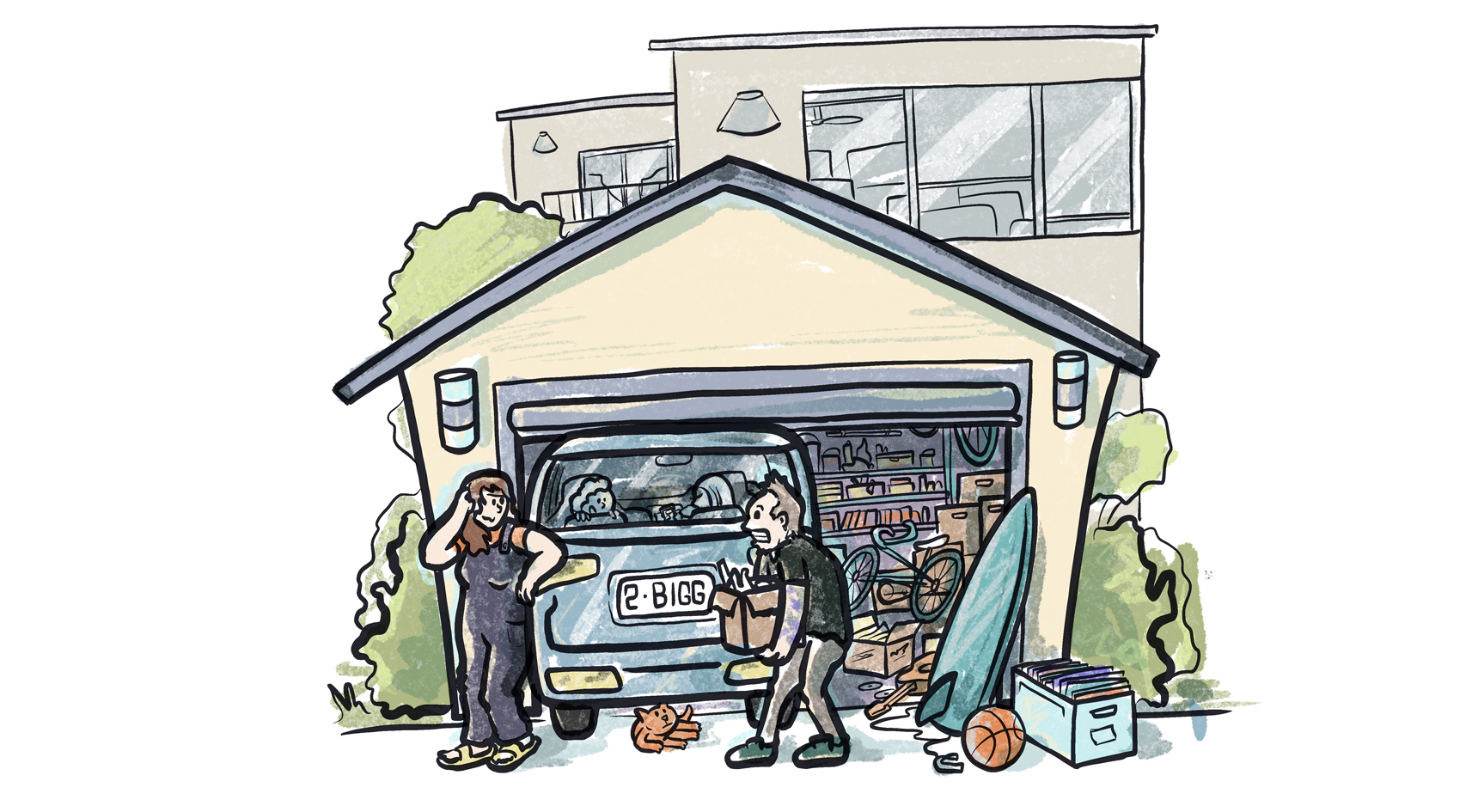 Home Garage Illustration