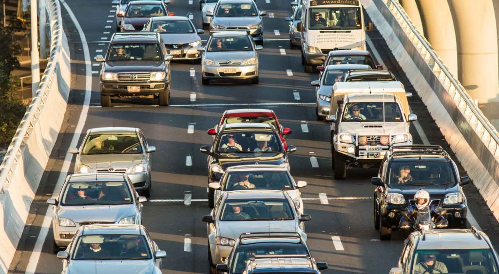 Traffic on a highway in Australia.