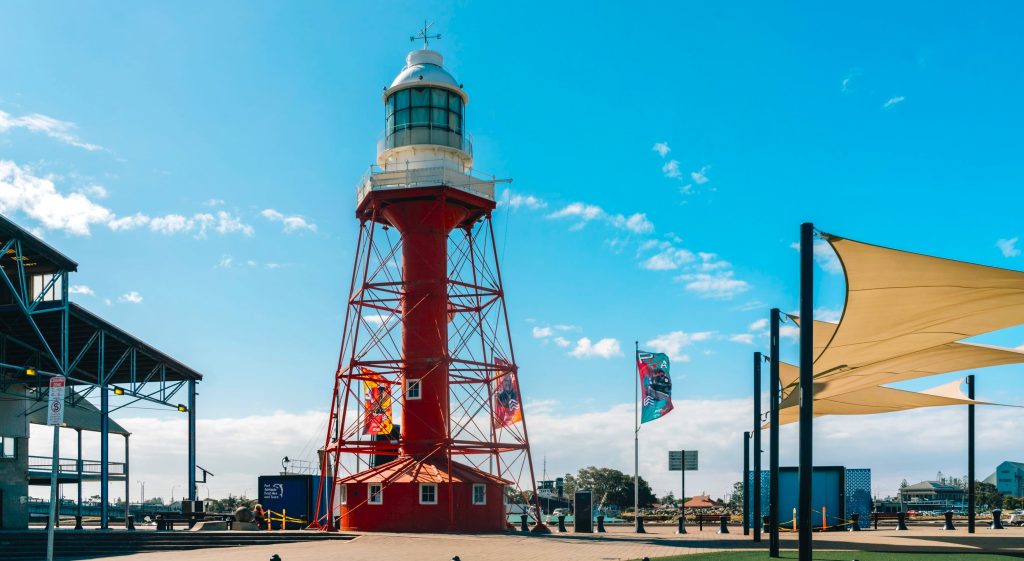 Lighthouse on the dock at Port Adelaide.