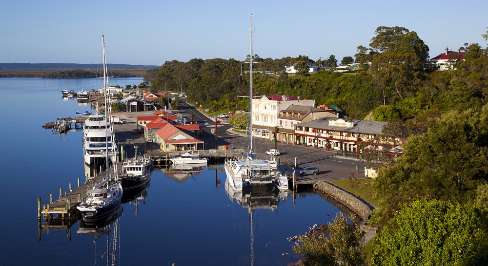 Strahan on beautiful Macquarie Harbour.