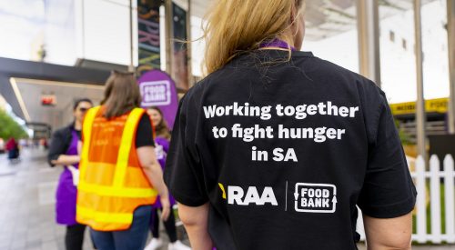 RAA employees volunteering at Foodbank