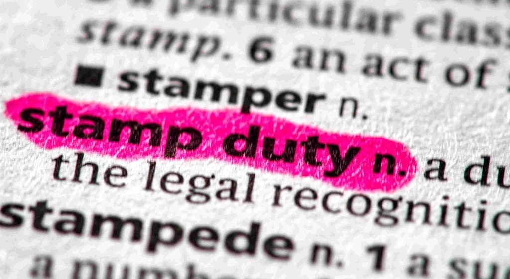 Highlighted stamp duty definition in dictionary.