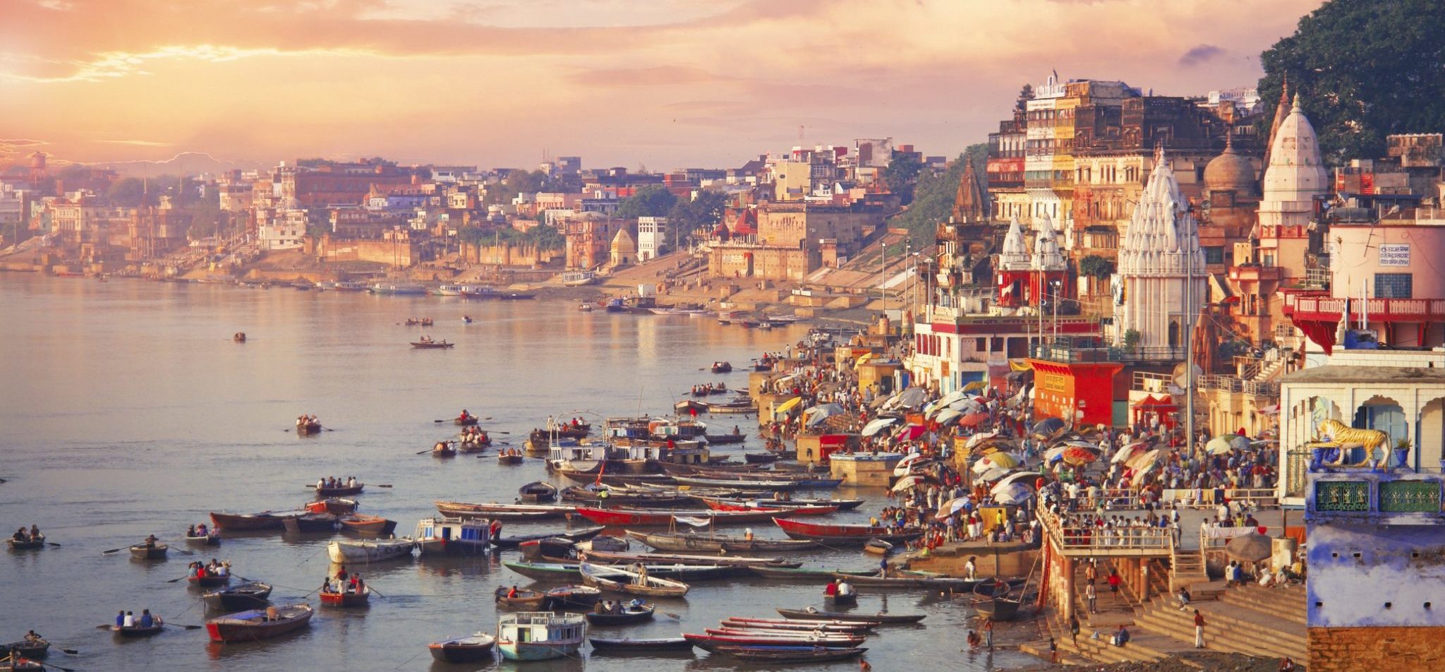 A sacred spot in India – the Ganges River.