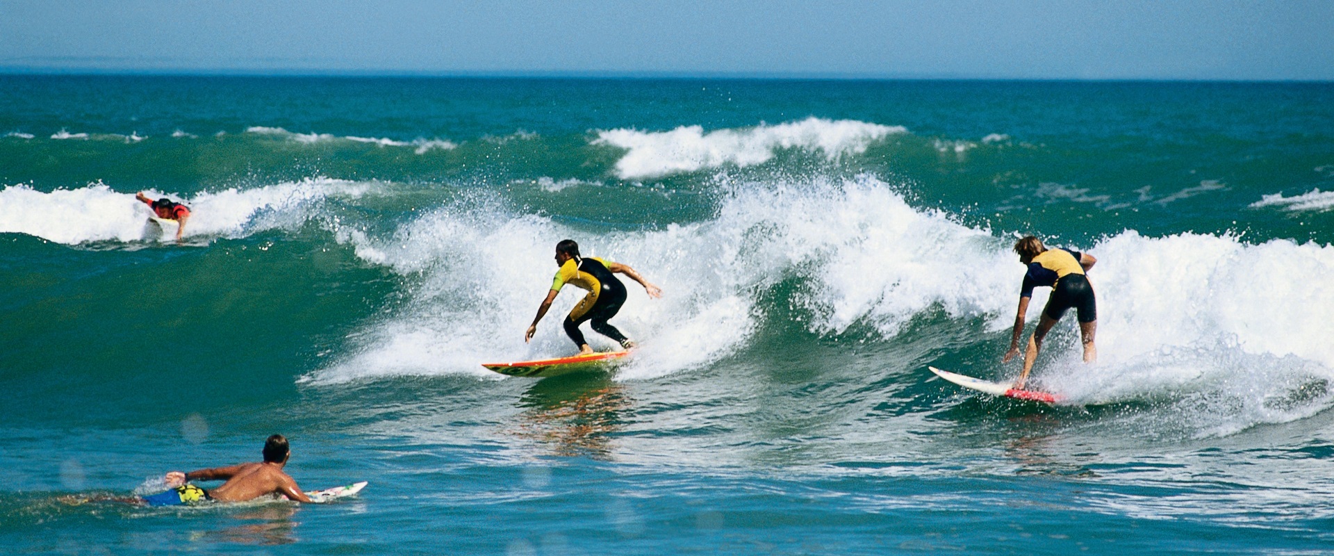 Surfing at popular Middleton Beach.