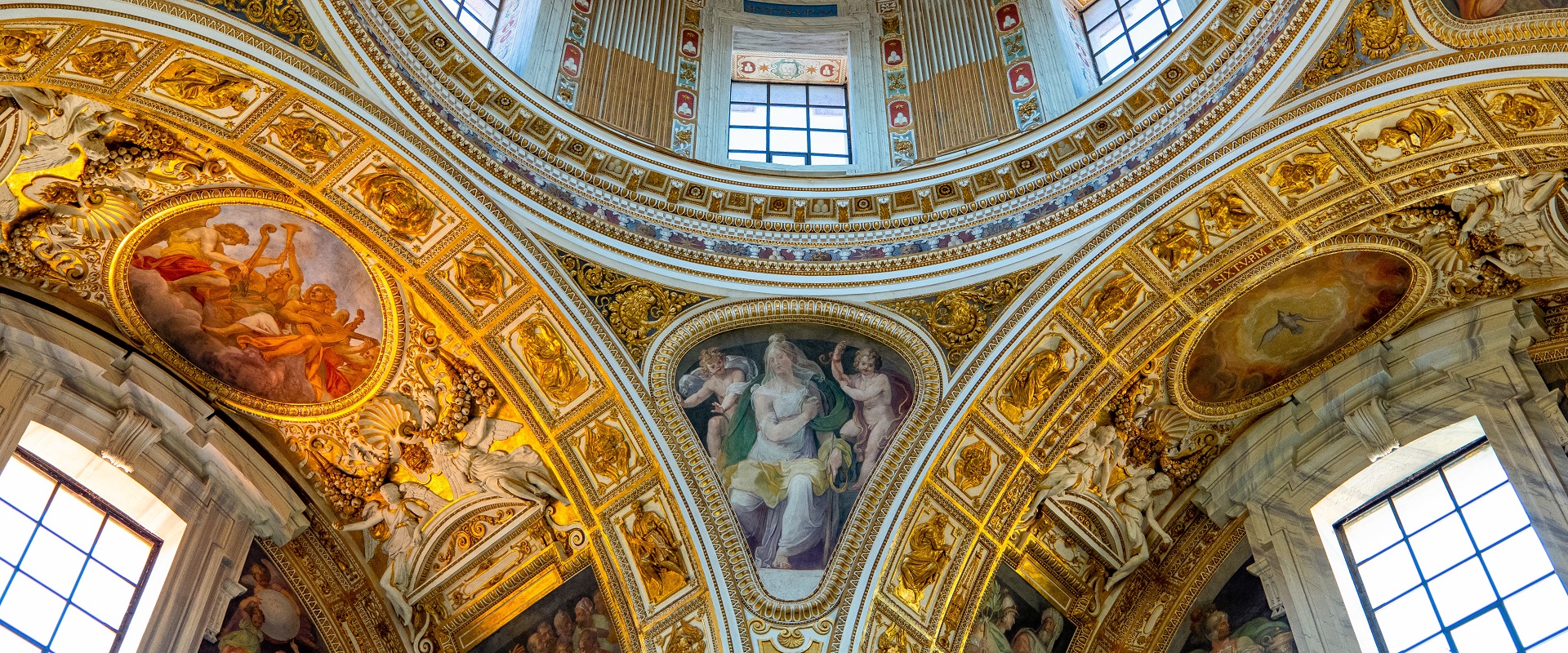 The vault and dome over the Sistine Chapel. Image: Getty